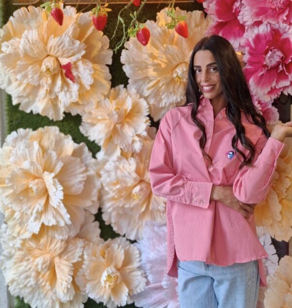 Sobrecamisa rosa pastel