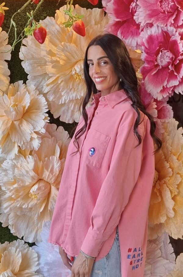 Sobrecamisa rosa pastel