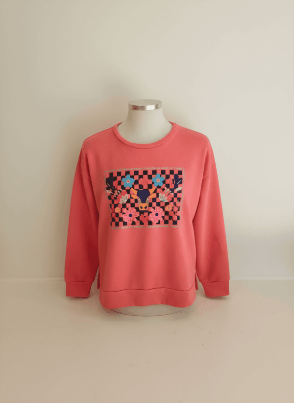 Sudadera color coral