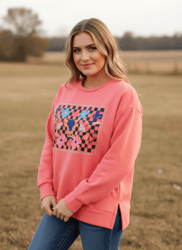 Sudadera color coral