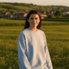 Sudadera corta azul celeste