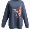 Sudadera011.F Vestido sudadera azul añil