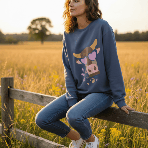 Vestido sudadera azul añil