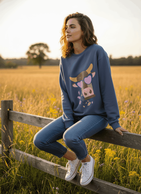 Sudadera011.M Vestido sudadera azul añil