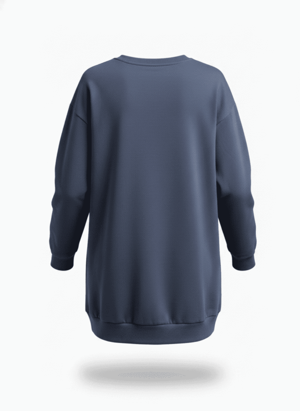 Sudadera011.T Vestido sudadera azul añil