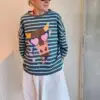 Sudadera azul y gris