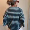Sudadera azul y gris