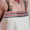 Vestido con tiras y lonas hípicas